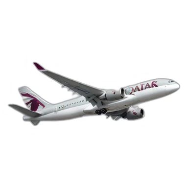 Qatar Airways air plane take off sticker