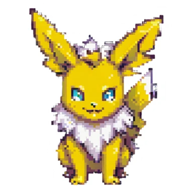 Jolteon the electric Pokémon waving sticker