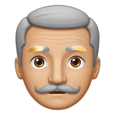 The  🥸 emoji but with gray eyebrows and mustache sticker