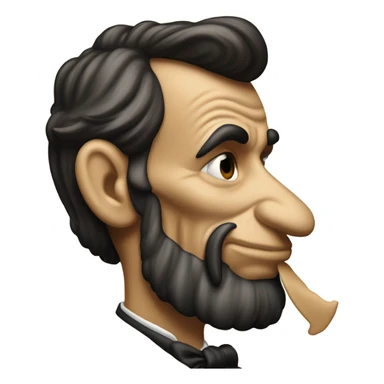 Abraham Lincoln smooching a T sticker