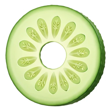 circular slice of cucumber sticker