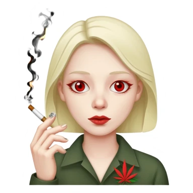 Low red eyes while smoking weed sticker