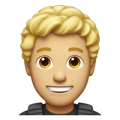 I want a emoji in apple design for hiring as man and blond hair white color  sticker