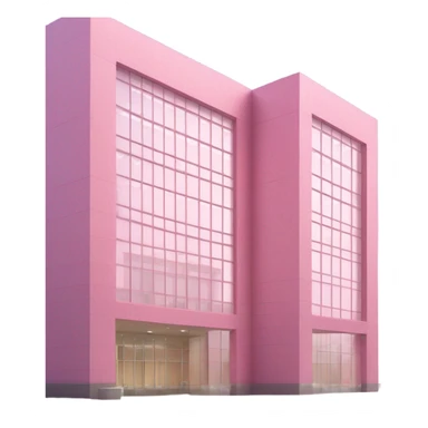 pink central bank building sticker