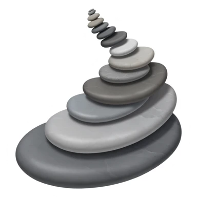 beautiful pebbles line going down a spiral sticker