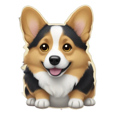 Corgi with starry night  sticker