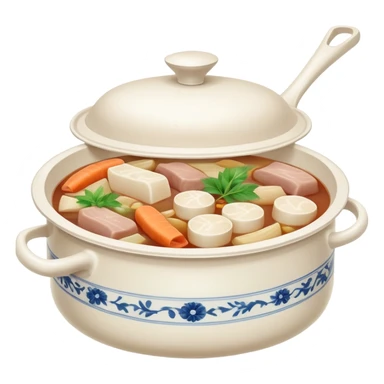 Gentle colored traditional hotpot with pale tones sticker