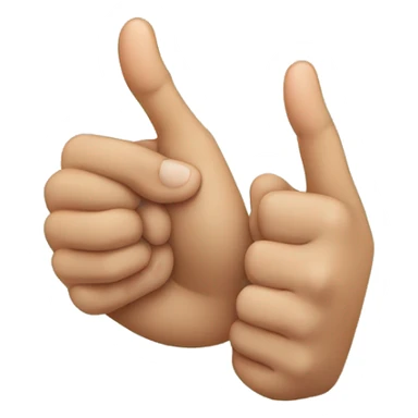 two hands making a heart gesture using the pointer and middle fingers sticker