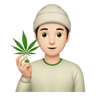 gang dealer white with cannabis on a hand sticker