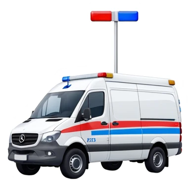 Ambulance - Mercedes-Benz Sprinter (Model Year: 2018) (Iconic Colour: White with red and blue markings) sticker