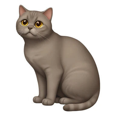 brown british shorthair cat sticker