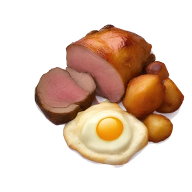 roast dinner on pink plate sticker