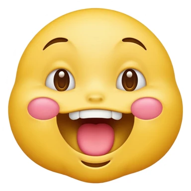 Hungry yellow emoji sticker