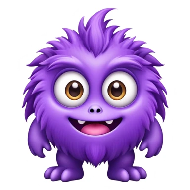 Cute violet monster sticker