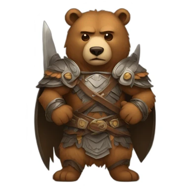 bear warrior sticker