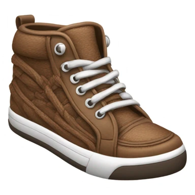brown two sneakers realistic sticker