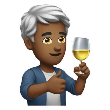 glass of wine in hand sticker