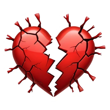 Broken bleeding hear sticker