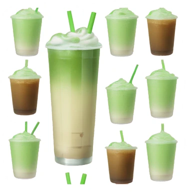 Matcha Iced coffee sticker