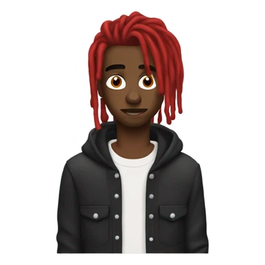 Playboi Carti with Red Dreadlocks sticker
