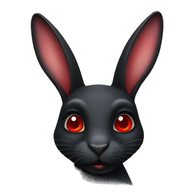 Black Rabbit with red eyes sticker