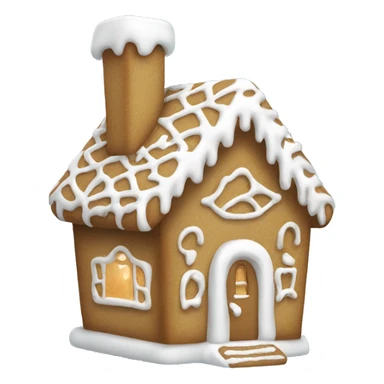 White gingerbread house sticker