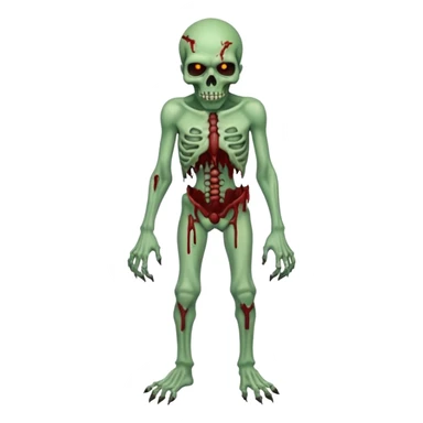 Rotting corpse zombie demons, full body, in the style of your bleeding skull art, full body sticker