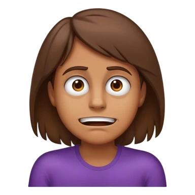 Beat my head against a wall last with brown hair  sticker