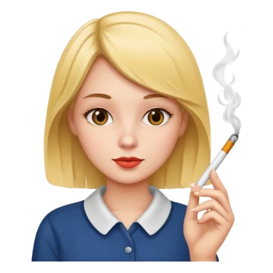 girl with cigarette sticker