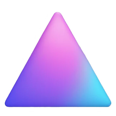 triangle with circle ends eith a purple and pnk leg and light blue body sticker