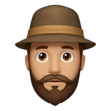 a man with hat and face piercing and bearded sticker