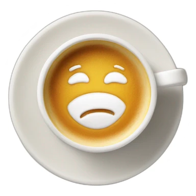 Flat white in a ceramic cup sticker