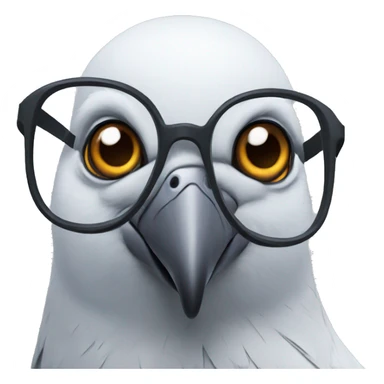 Pigeon with glasses  sticker