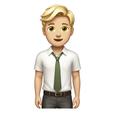 Cute white Boy with feminine clothes, an skirt and cat ears. sticker