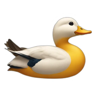 canard amoureux sticker