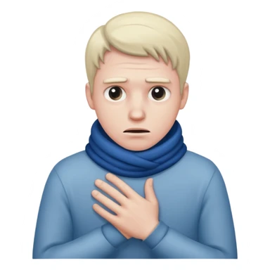 man feeling cold sticker