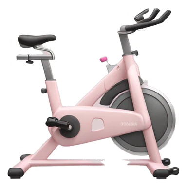 light pastel pink stationary bike sticker