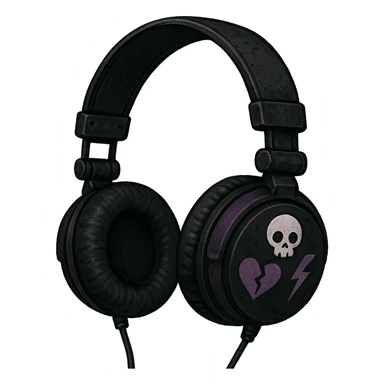 emo headphones sticker