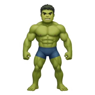 Hulk with full body emoji style sticker