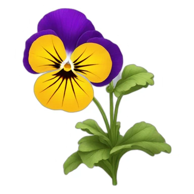 Pansy flower sticker