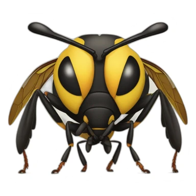 European paper wasp (Polistes dominula) angry sticker