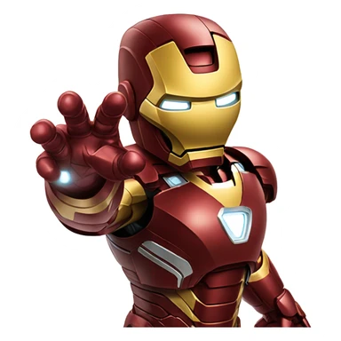 iron man showing his thumb down dissaproval sticker