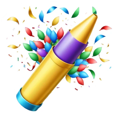 party popper with confetti burst sticker