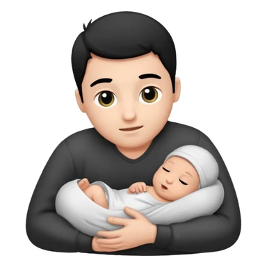 Newborn B&W with male sticker