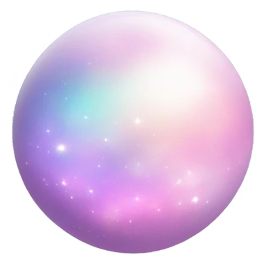 Pastel white iridescent nebula gradient orb sticker