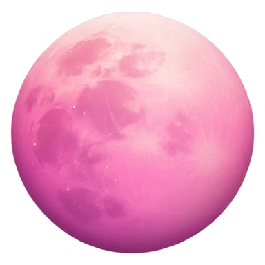 Pink moon sticker