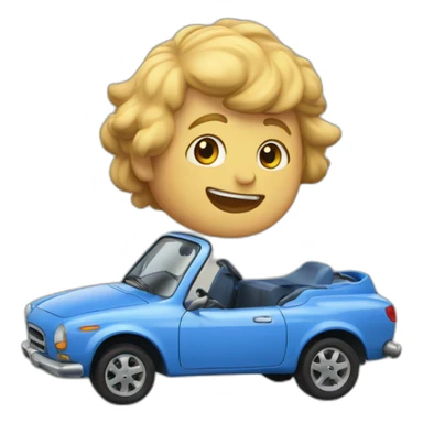 macchina blu che corre sticker