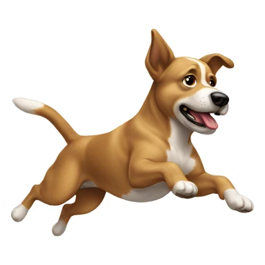 Perro volando sobre cardes sticker