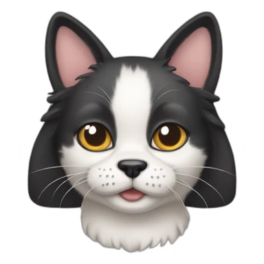 half cat half dog sticker