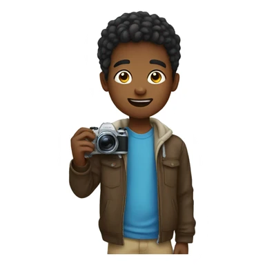 Boy taking a photo  sticker